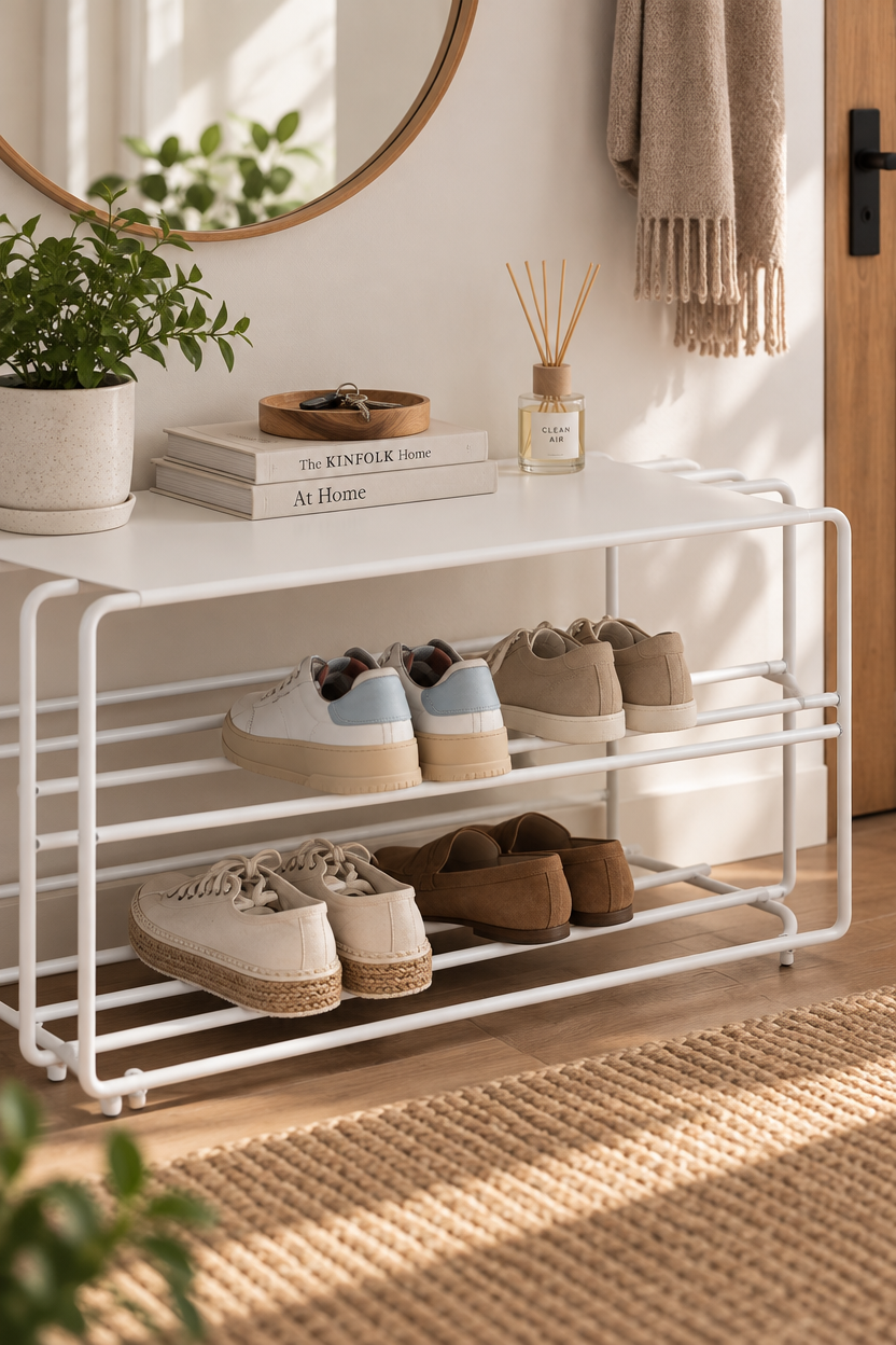 High-end minimalist shoe rack