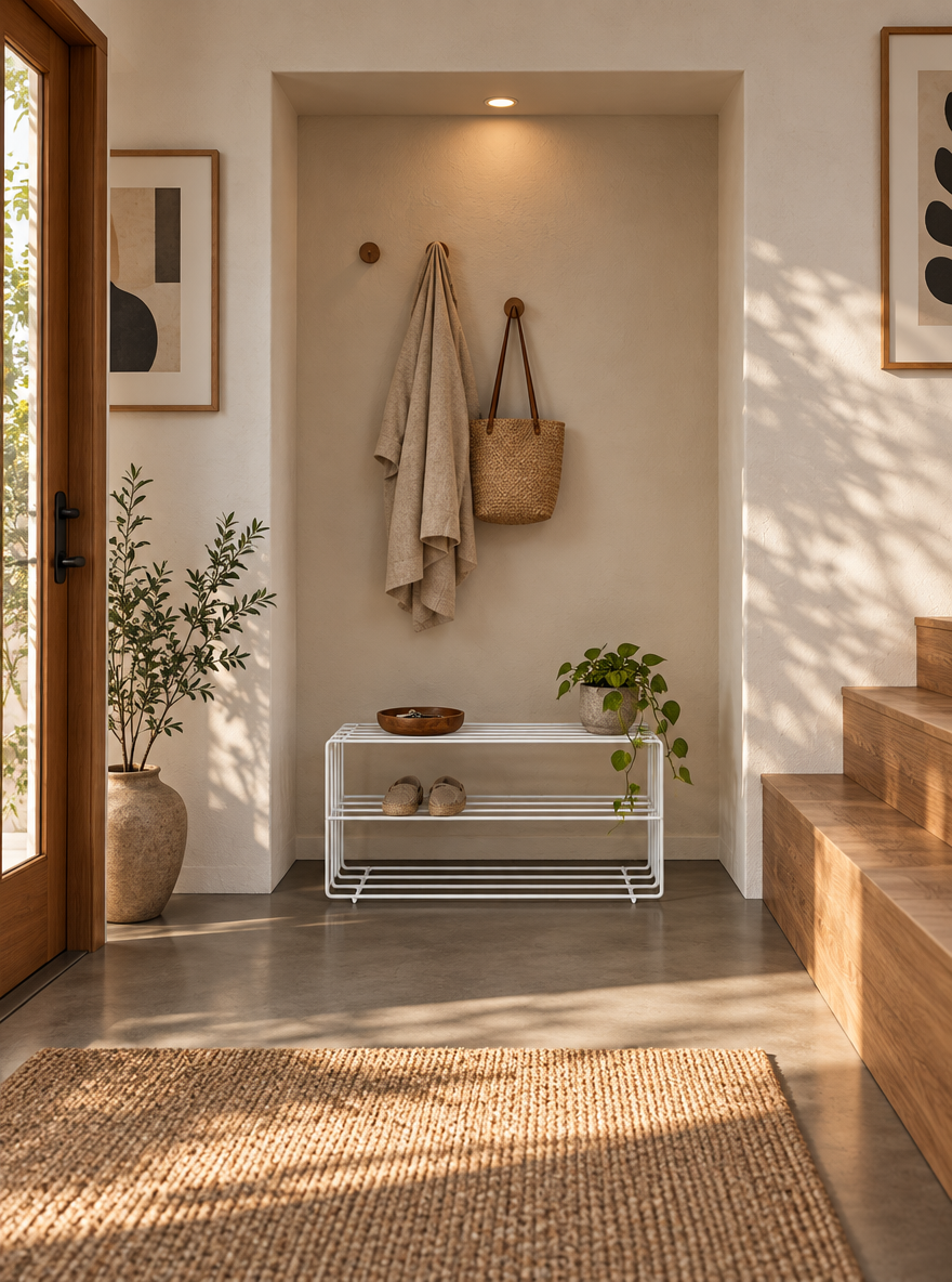 High-end minimalist shoe rack