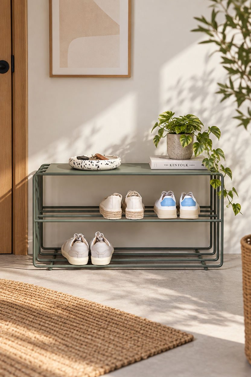 High-end minimalist shoe rack